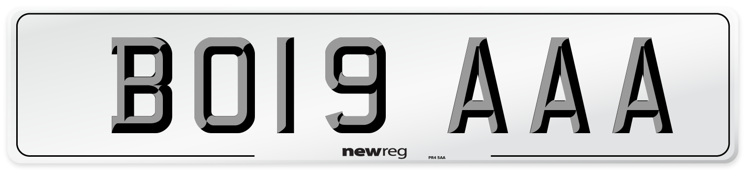 BO19 AAA Number Plate from New Reg